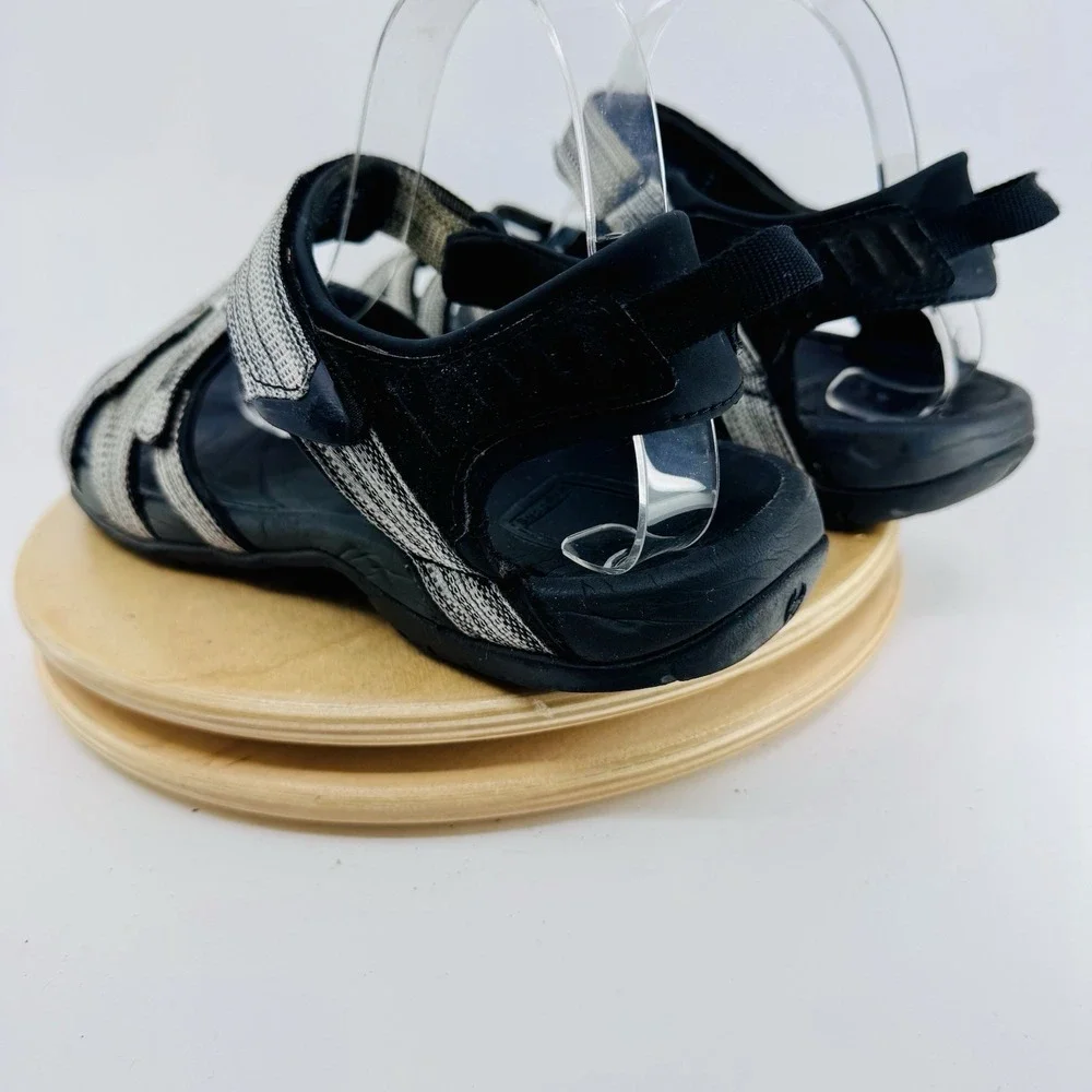 Teva‎ Elzada Web Sandals Womens 11 Gray Black Strappy Comfort Outdoor Shoes